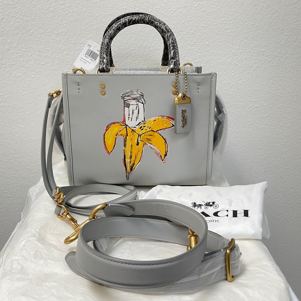 NWT Coach x Basquiat Rogue 25 Snakeskin Crossbody Shoulder Bag